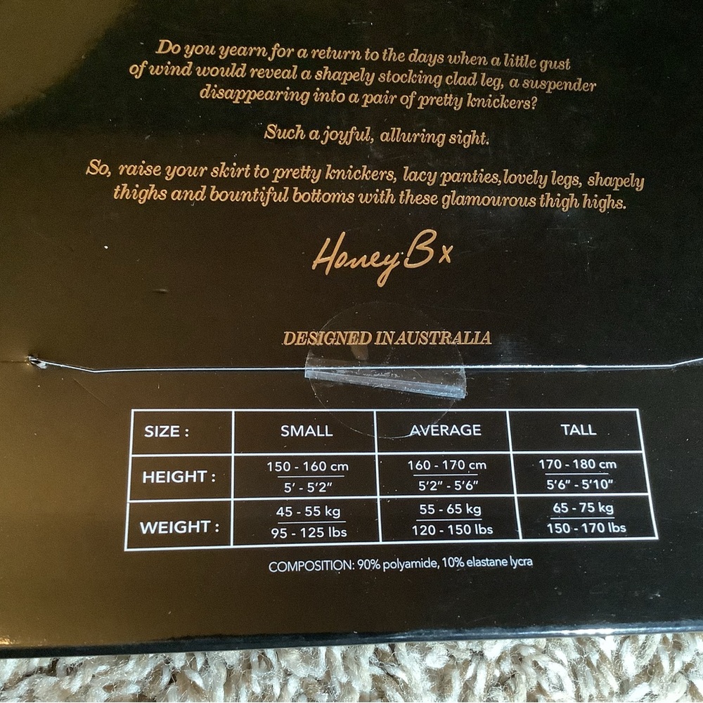 Honey Birdette sheers luxury thigh high stay-ups w/backseam, raspberry, size: S - Picture 5 of 12